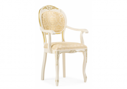 Стул деревянный Лауро патина золото / бежевый (57x56x100)