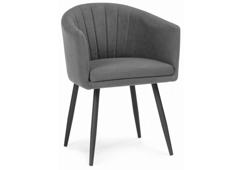 Стул на металлокаркасе Валета темно-серый / черный (59x57x83). 