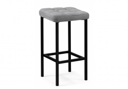 Барный стул Лофт ткань канди грей / черный матовый (35x35x65)