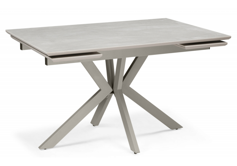 Керамический стол Пантон 120(180)х80 carmen light gray / серый матовый (80x73). 