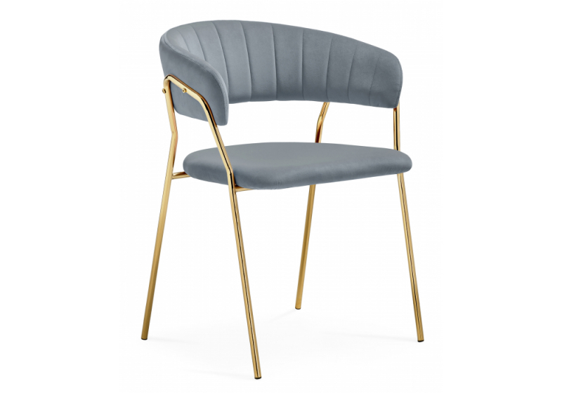 Стул на металлокаркасе Kamelia 1 gray / gold (60x52x79). 